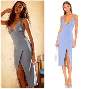 CAMILA COELHO Aaliyah Midi Dress - Periwinkle Blue Sz S